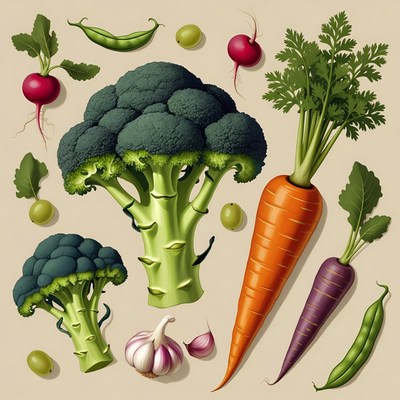 Fresh Vegetables Illustration