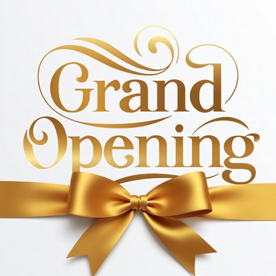 Grand Opening Gold Ribbon