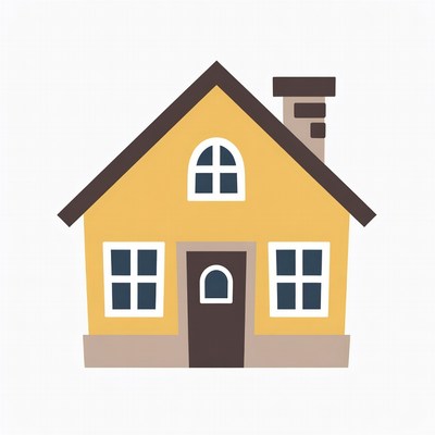 Yellow house illustration