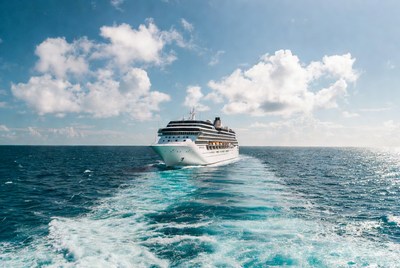 White Cruise Ship Sailing Ocean