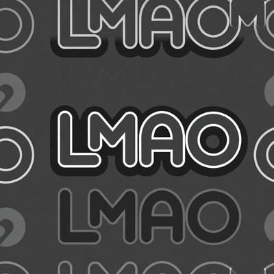 LMAO Text on Dark Background