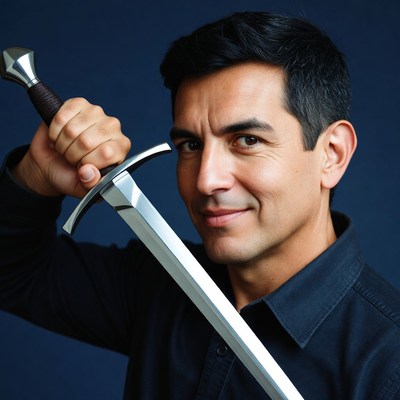 Man holding sword