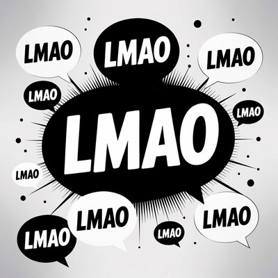 LMAO Speech Bubbles Illustration