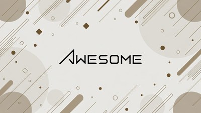 Awesome Text Geometric Background