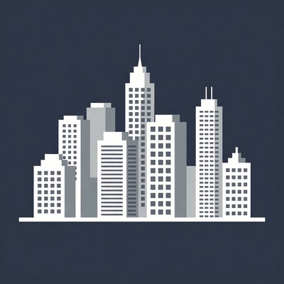 City skyline silhouette illustration