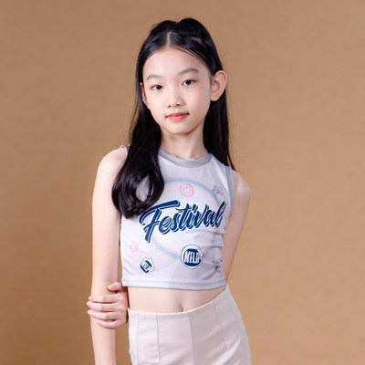 Asian girl in Festival tank top