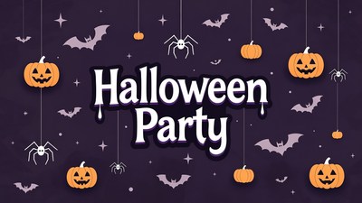 Halloween Party Clipart Banner