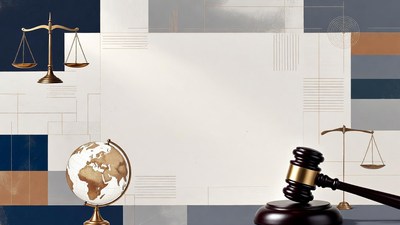 Justice Scales Gavel Globe Illustration