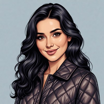 Beautiful woman in leather jacket