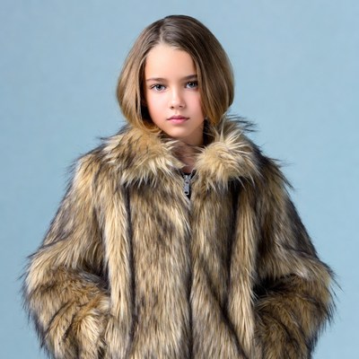 Girl in fur coat