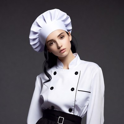Woman wearing chef uniform