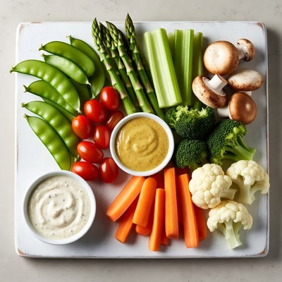 Fresh Vegetable Platter with Dips