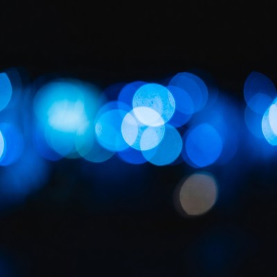 Blue Bokeh Lights Background