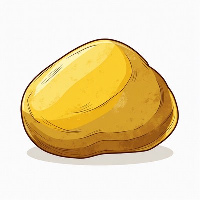 Golden Potato Illustration
