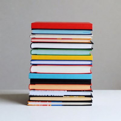 Stack of colorful books