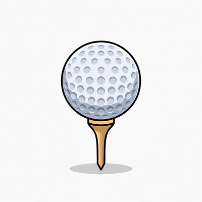 Golf ball on tee