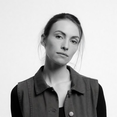 Woman in vest portrait