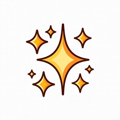 Yellow Sparkling Stars Clipart