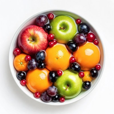Colorful Fruit Bowl Overflowing