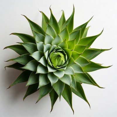 Agave Plant on White Background