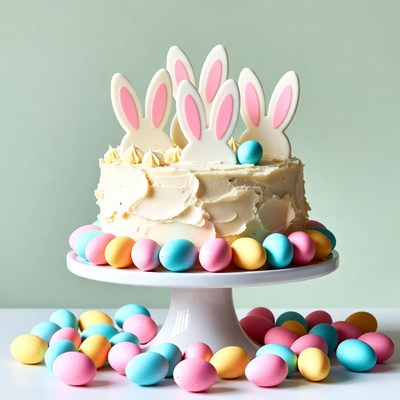 Easter Cake with Bunny Ears