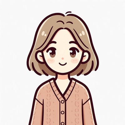 Cute Asian girl in sweater