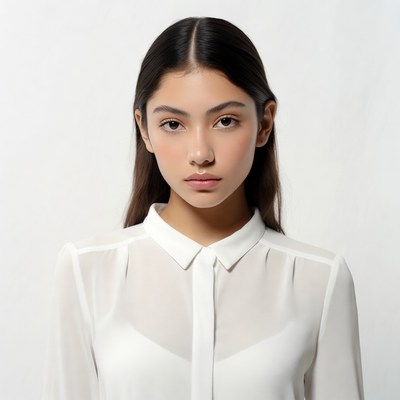 Asian woman in white blouse