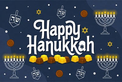 Happy Hanukkah Illustration