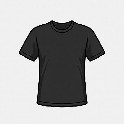 Black T-shirt Isolated