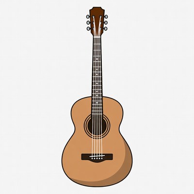 Acoustic Guitar Illustration