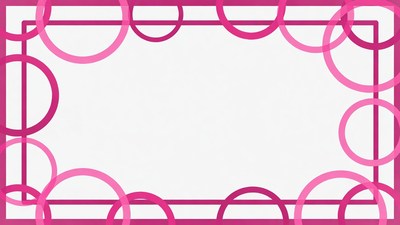 Pink Circle Border Frame