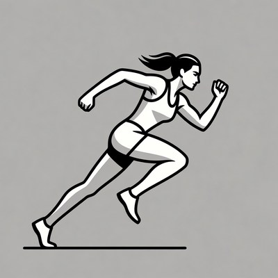 Woman running in athletic wear