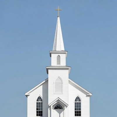 White church with steeple