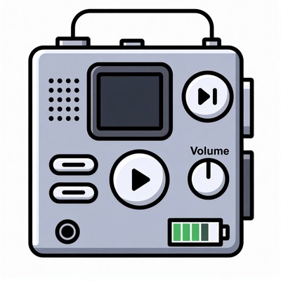 Portable Boombox Radio Illustration