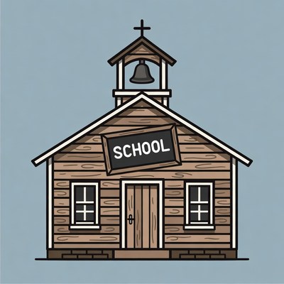 Old Schoolhouse with Bell Tower