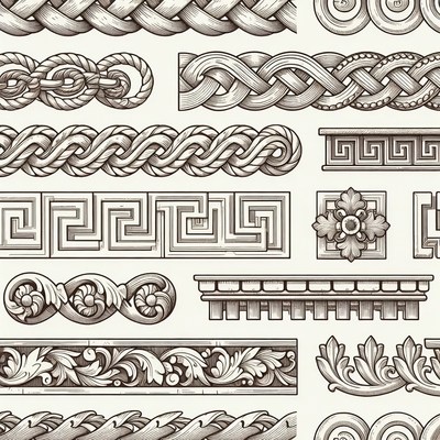 Vintage Celtic Knot Border Designs
