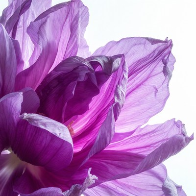 Purple Hibiscus Flower Closeup