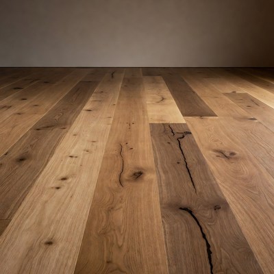 Wide Plank Oak Hardwood Floor