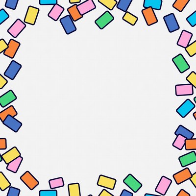 Colorful Square Blocks Border