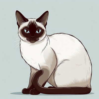 Siamese cat illustration