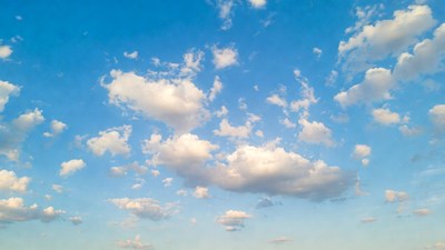 Blue sky with white clouds