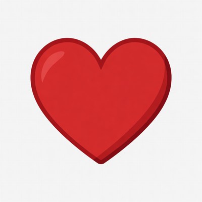 Red heart clipart
