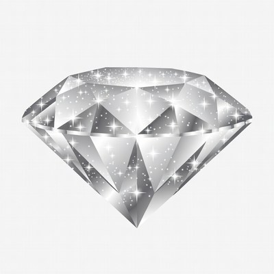 Shiny Silver Diamond Gem