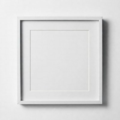 Empty White Picture Frame