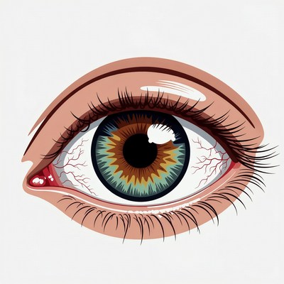 Detailed Green Eye Illustration