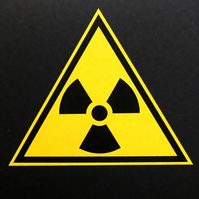 Yellow Radiation Warning Sign