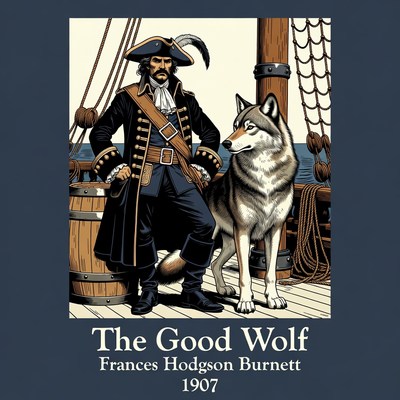 Pirate with Wolf Illustration