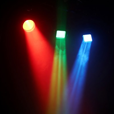 Red Green Blue Spotlights Beams