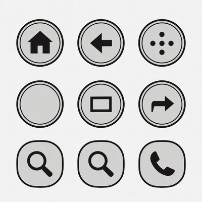 Navigation UI Icons Set