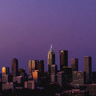 Atlanta skyline at dusk